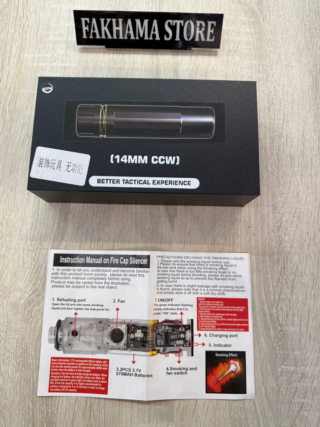 🏆 FIRE CAP SILENCER – SMOKE &amp; RGB EDITION